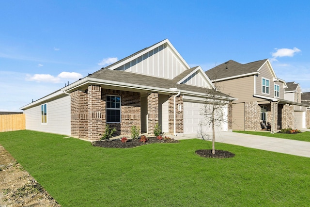 view of front of home with a front yard