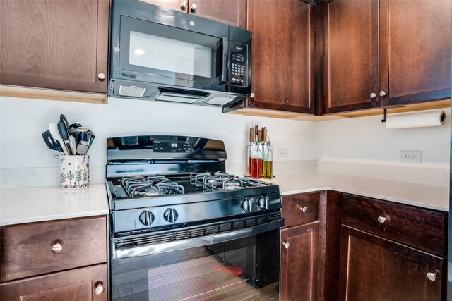 kitchen featuring black appliances