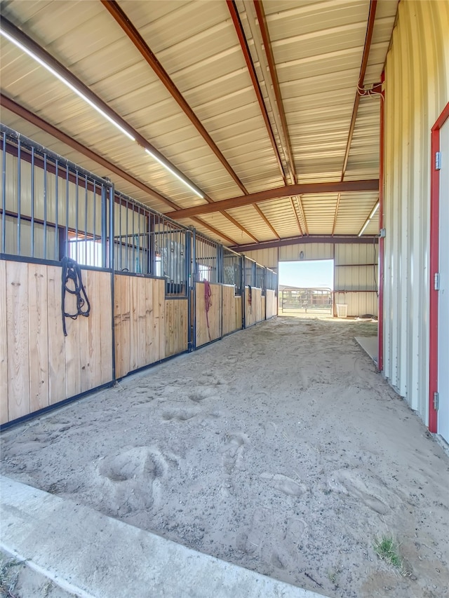 view of horse barn