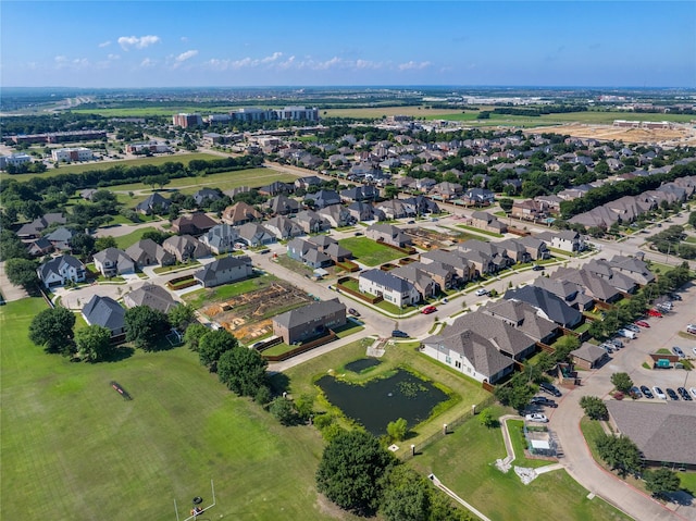 aerial view with a residential view