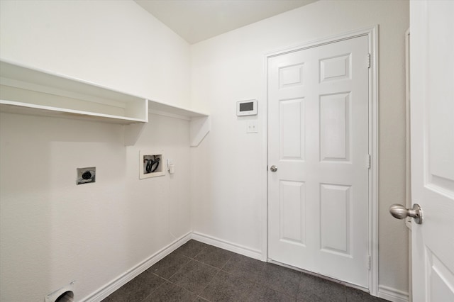 washroom featuring electric dryer hookup and hookup for a washing machine