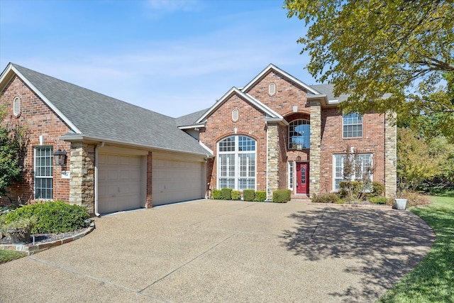 view of property featuring a garage