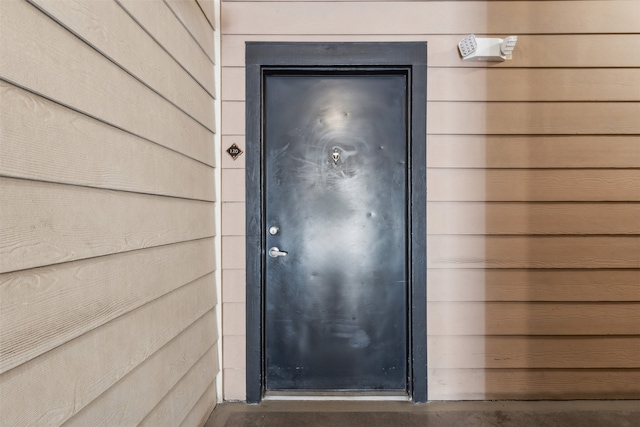 view of doorway to property