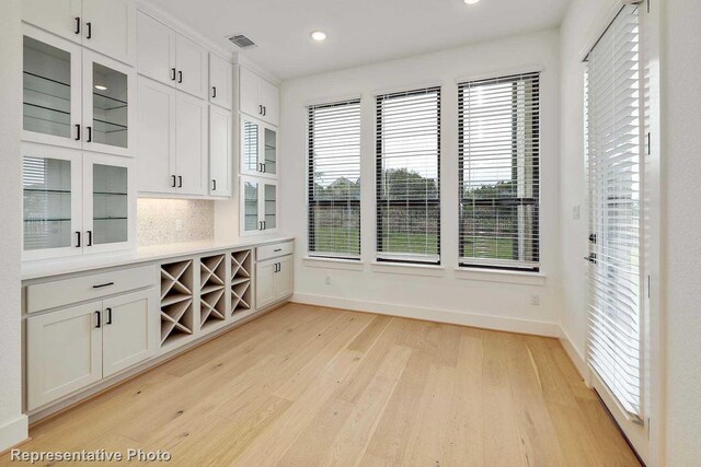 interior space featuring light wood-type flooring