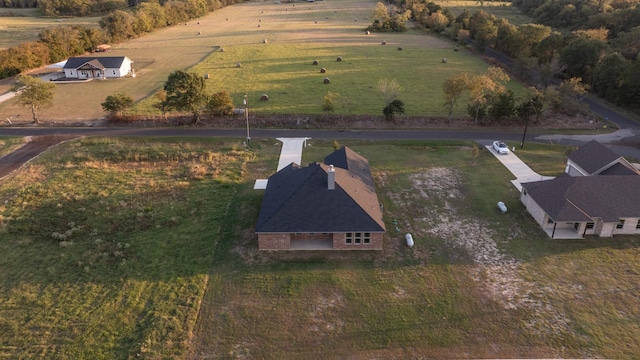 bird's eye view featuring a rural view