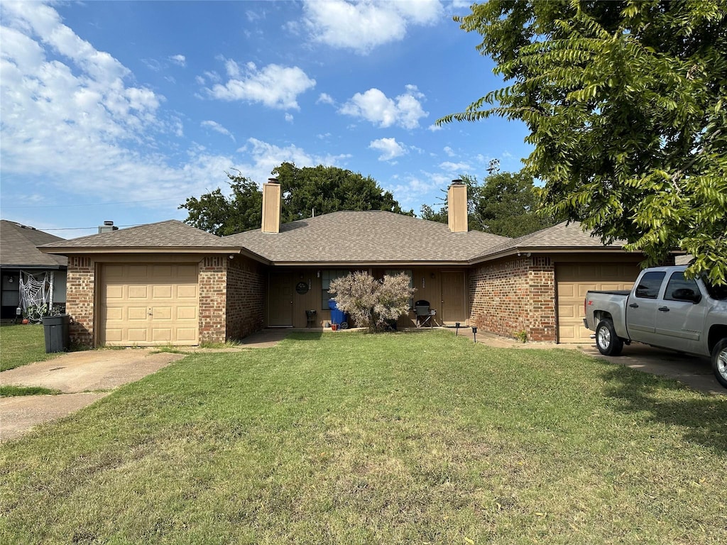 1428 Briar Cir, Crowley, TX 76036 - single story home featuring an attached garage, a front lawn, and brick siding