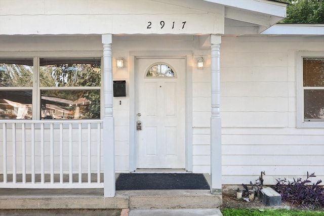 view of doorway to property