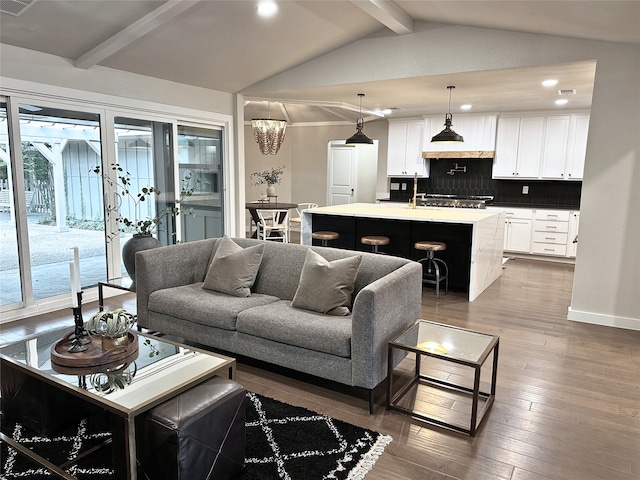 10544 Cox Ln, Dallas, TX 75229 - living area featuring recessed lighting and hardwood / wood-style flooring