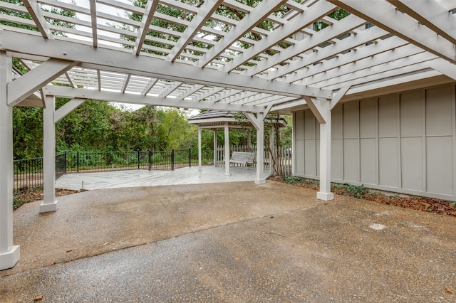 view of patio / terrace with a pergola