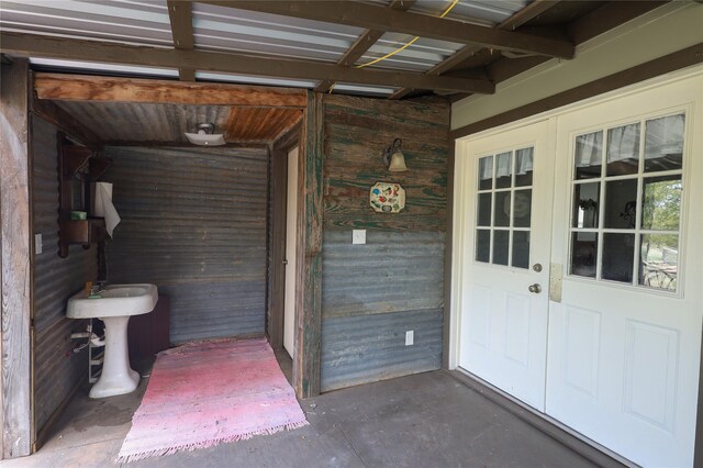 4240 Cheyenne Dr, May, TX 76857 - entrance to property with french doors and a sink