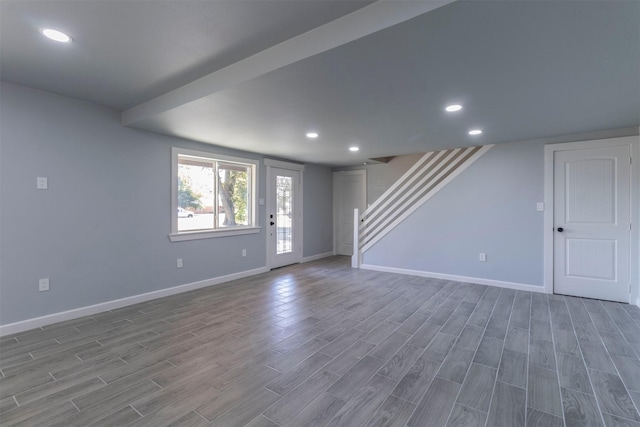 interior space with wood-type flooring