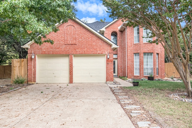 view of front property featuring a garage