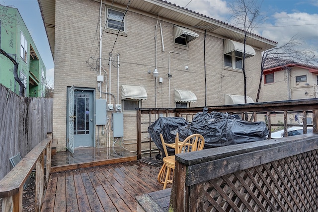 view of wooden terrace