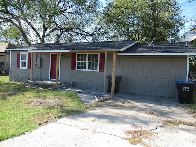 ranch-style house with a garage