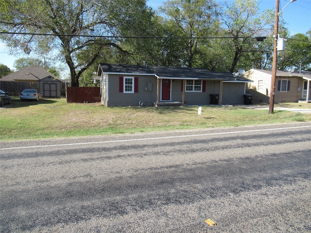 view of front of house with a front yard