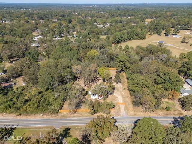 drone / aerial view with a forest view