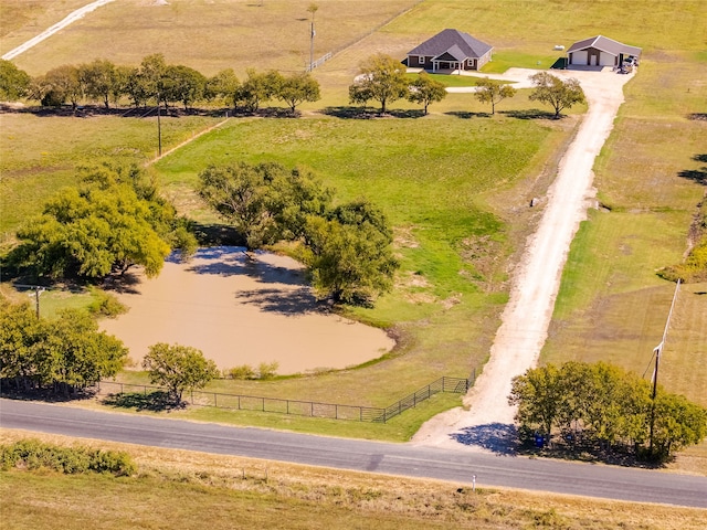 bird's eye view with a rural view