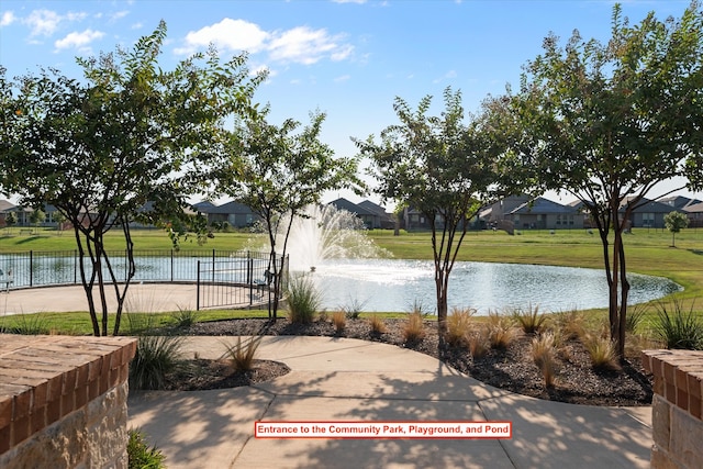 view of water feature