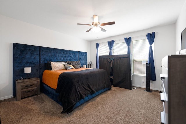 1020 Nicole Way, Fort Worth, TX 76028 - carpeted bedroom featuring baseboards, visible vents, and ceiling fan