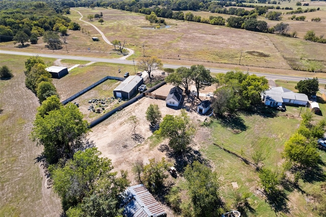 aerial view featuring a rural view