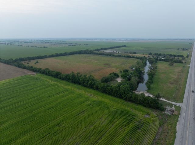 aerial view featuring a rural view