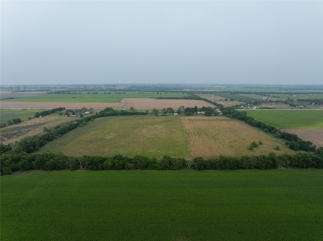 aerial view with a rural view