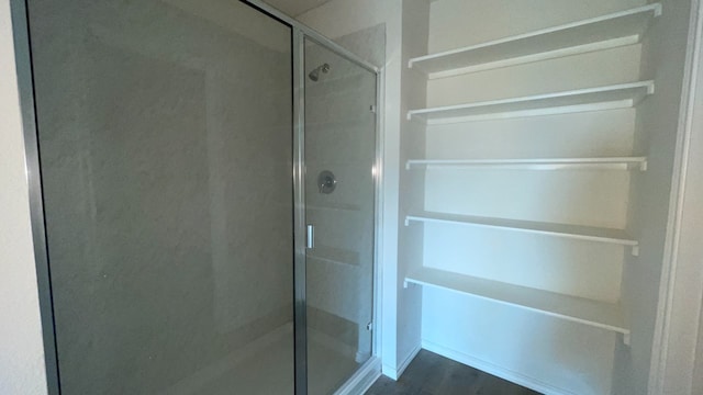 bathroom with walk in shower