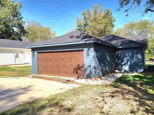 view of side of property with cooling unit