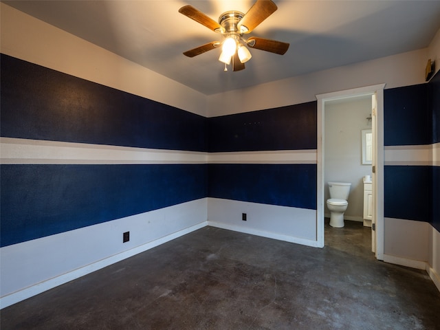 unfurnished room featuring ceiling fan