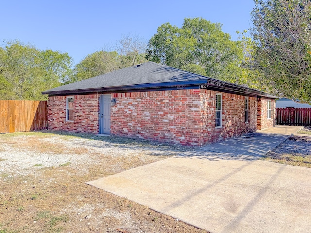 view of home's exterior featuring a patio