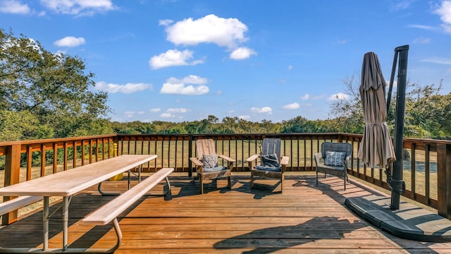 view of wooden deck