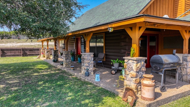 exterior space with a patio