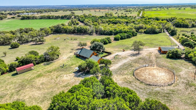 bird's eye view featuring a rural view