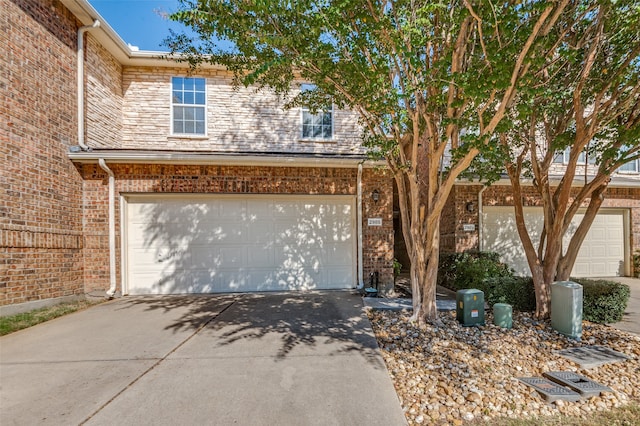 front facade with a garage