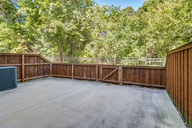 view of patio featuring central AC