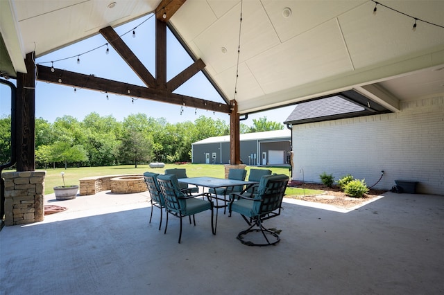 view of patio / terrace with a gazebo