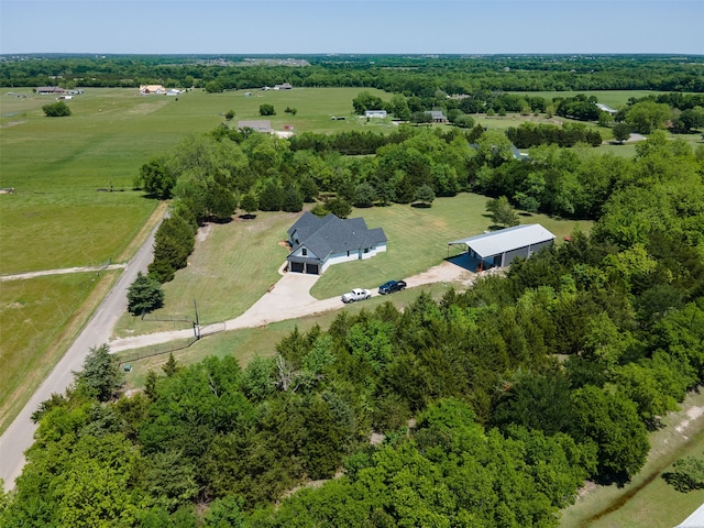 bird's eye view featuring a rural view