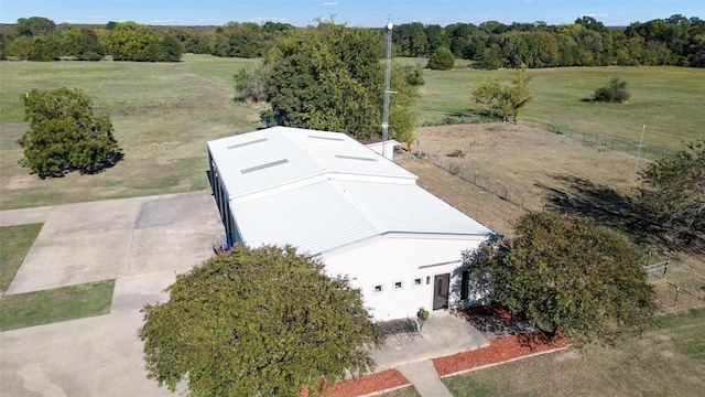 aerial view with a rural view