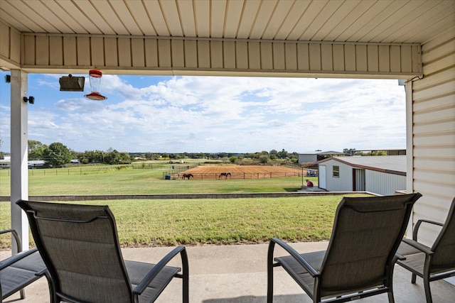 2720 N US-377, Stephenville, TX 76401 - view of patio / terrace featuring an outdoor structure and a rural view