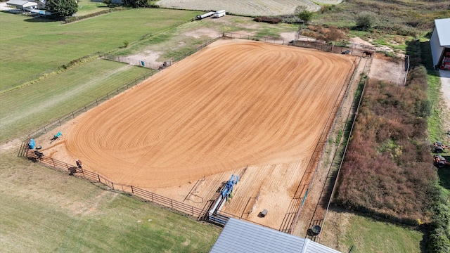 aerial view featuring a rural view