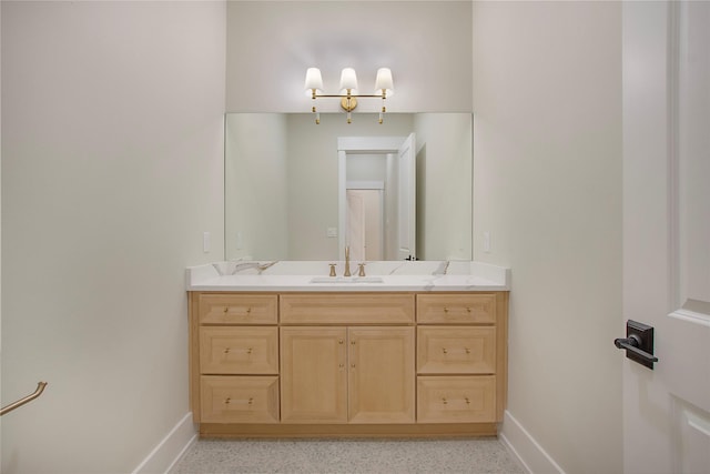 4208 Allencrest, Dallas, TX 75244 - bathroom with baseboards and vanity