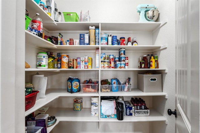 view of pantry