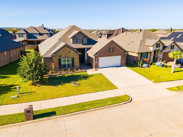 1772 Laramie Ln, Burleson, TX 76028 - view of front of house with a residential view, concrete driveway, and a front yard