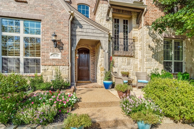 view of doorway to property