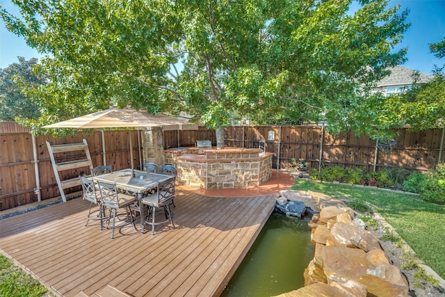 view of wooden deck