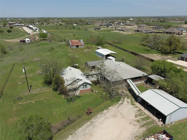 drone / aerial view featuring a rural view