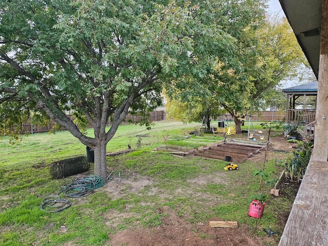 view of yard featuring a gazebo