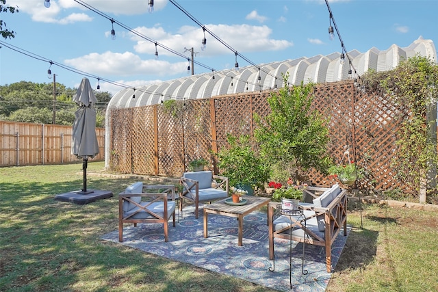 view of patio / terrace featuring outdoor lounge area