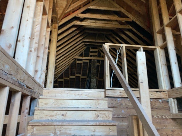 view of attic