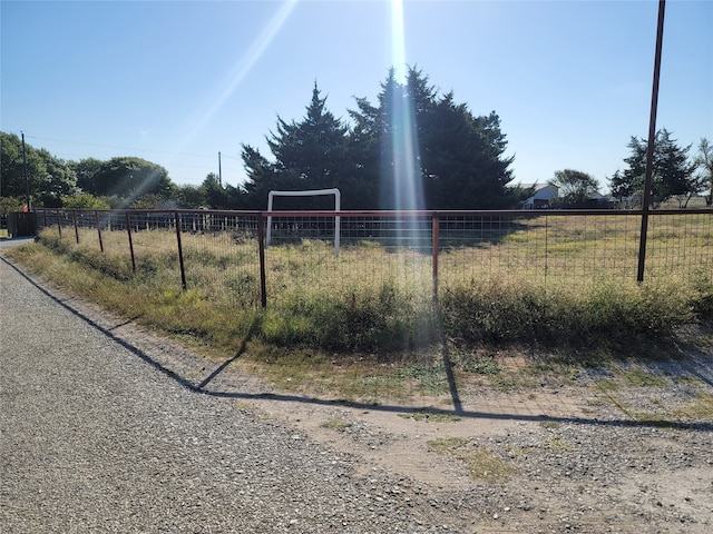 view of street with a rural view